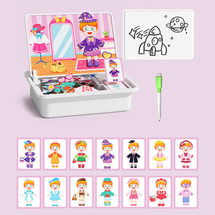 🎨 Puzzles Magnéticos de Vestir para Caras - Juego Educativo de Doble Cara para Niños, Ideal para Viajes y Aprendizaje Creativo ✨🧒