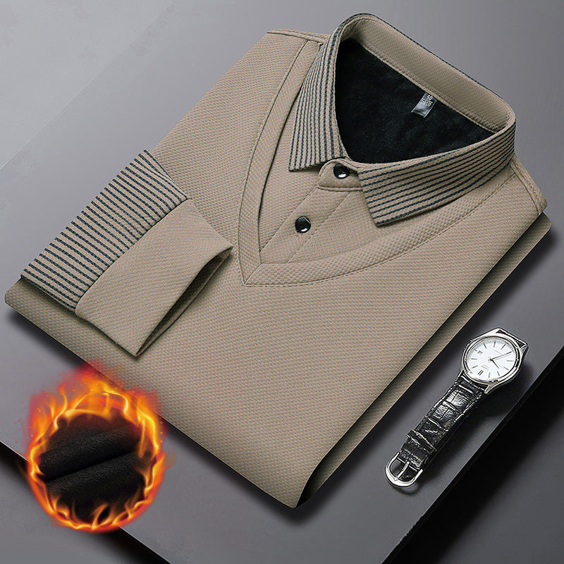 🎁Camisa de punto de dos piezas con solapa para hombre