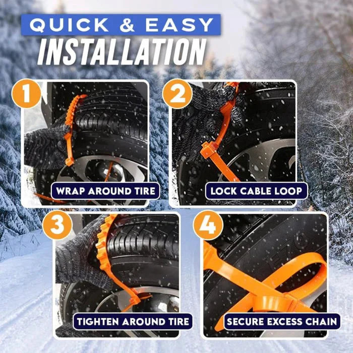 Cadenas de nieve antideslizantes para auto