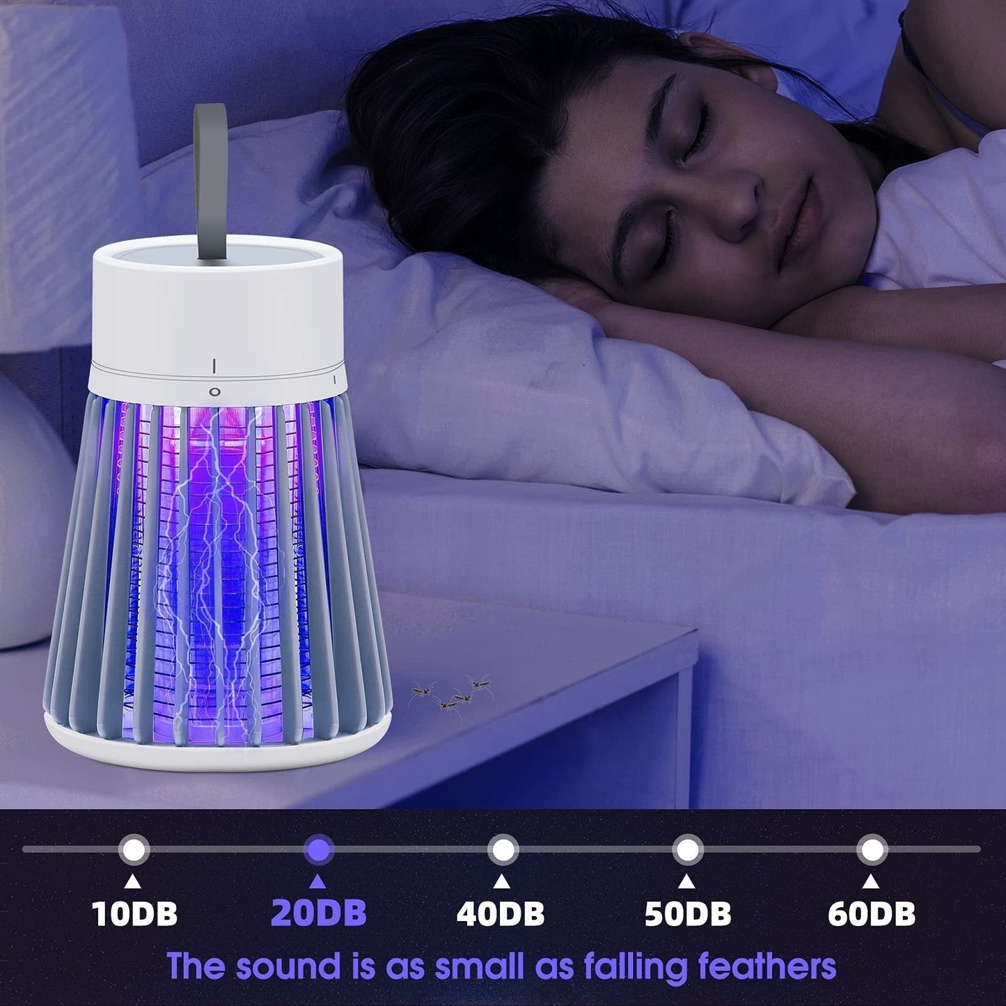 🔥Promoción de verano🦟Lámpara portátil USB/recargable para mosquitos y moscas, para interiores y exteriores.