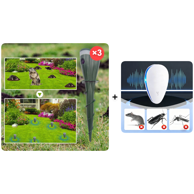 🌸Venta de Primavera 45% OFF🌸 Repelente de Topos de Tornillo Solar a Prueba de Agu