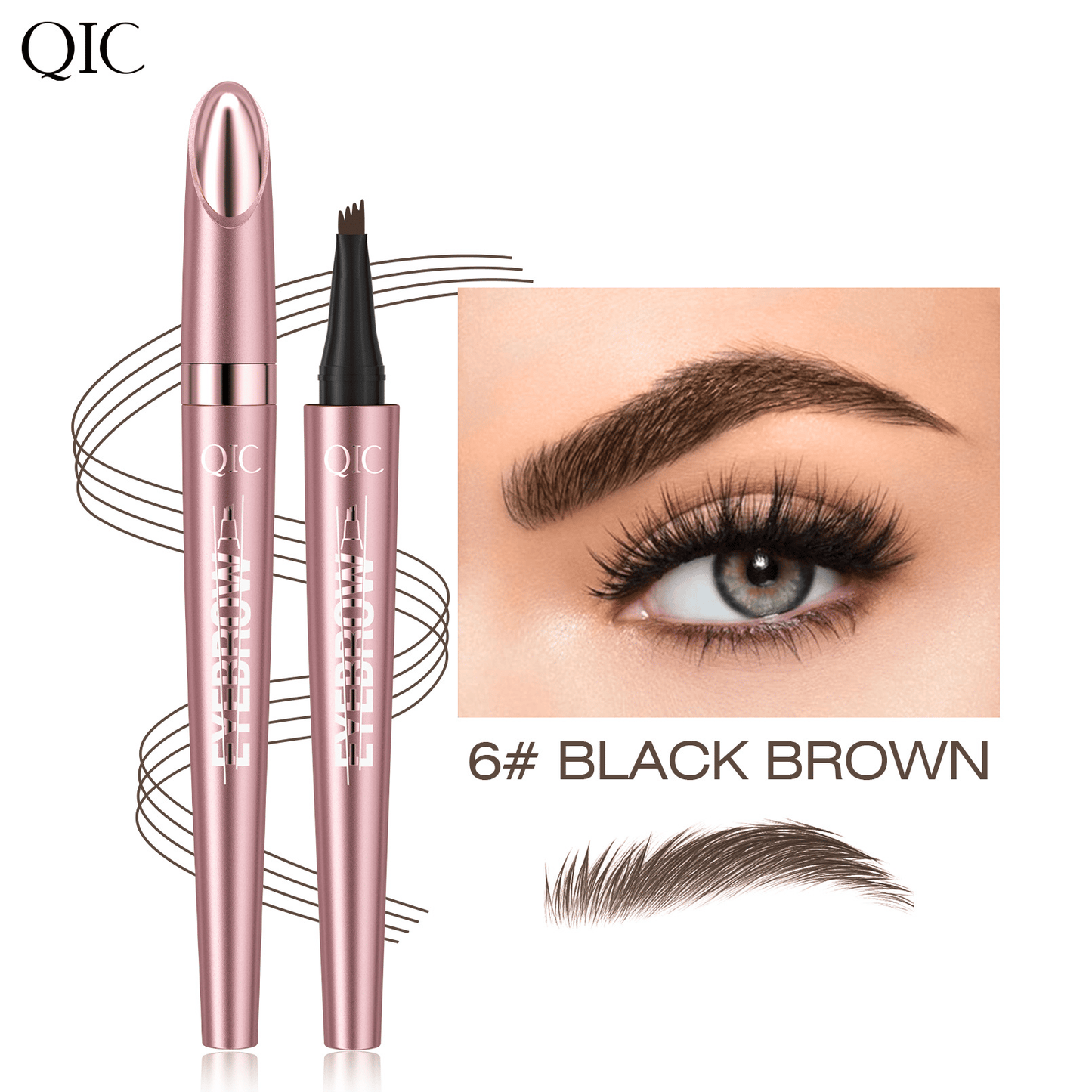 🔥¡Oferta imperdible 2026!⏰💞¡Más de 50 mil unidades vendidas!💥✨Lápiz de cejas 3D de aspecto natural: su punta de 4 puntas crea trazos naturales que imitan el vello. Resistente al agua, a las manchas y dura 24 horas.