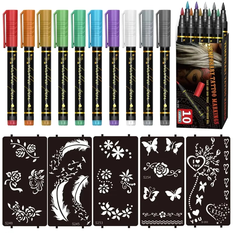 🔥Oferta Caliente 50% DE DESCUENTO🎨Perfectos Para Arte Corporal Único🔥Rotuladores de Tatuajes Temporales para la Piel