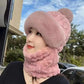 ❄️Especiales de invierno❄️Bufanda y gorro de felpa abrigados y resistentes al viento para mujer