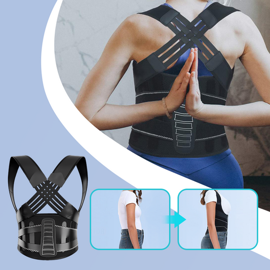 🚹 ¡OFERTA POR TIEMPO LIMITADO 50% DE DESCUENTO! 🦾 Corrector de Postura Universal – Soporte Ajustable, 4 Barras, Tallas S-XL ✨