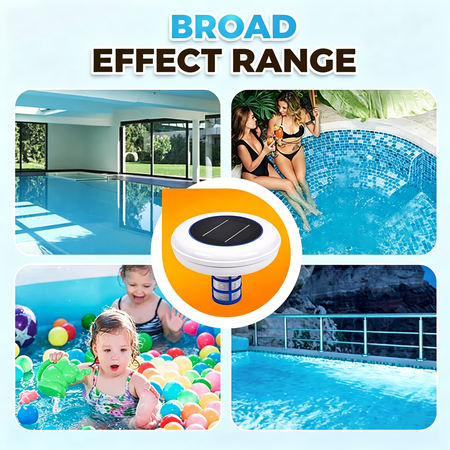 🏊‍♀️🌿💧 ¡ADIÓS AL CLORO AGRESIVO! Ionizador solar para piscinas: suave con la piel y los ojos, purificación natural, mantiene el agua cristalina para que toda la familia disfrute 🏖️🍃
