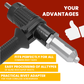 Adaptador para pistola eléctrica de remaches de calidad profesional – Convierte tu taladro en una bestia para remachar