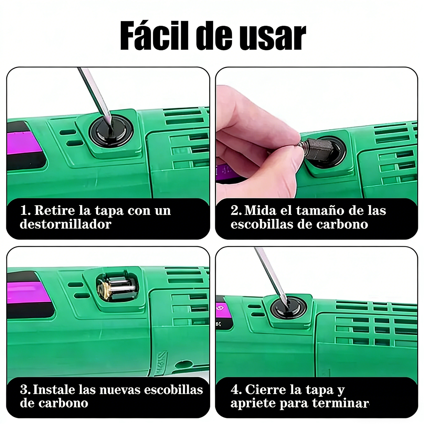⚙️🔧 Juego de Escobillas de Carbón para Herramientas Eléctricas – Compatibles y Duraderas | ¡Compra Más y Ahorra Más! 💥💰