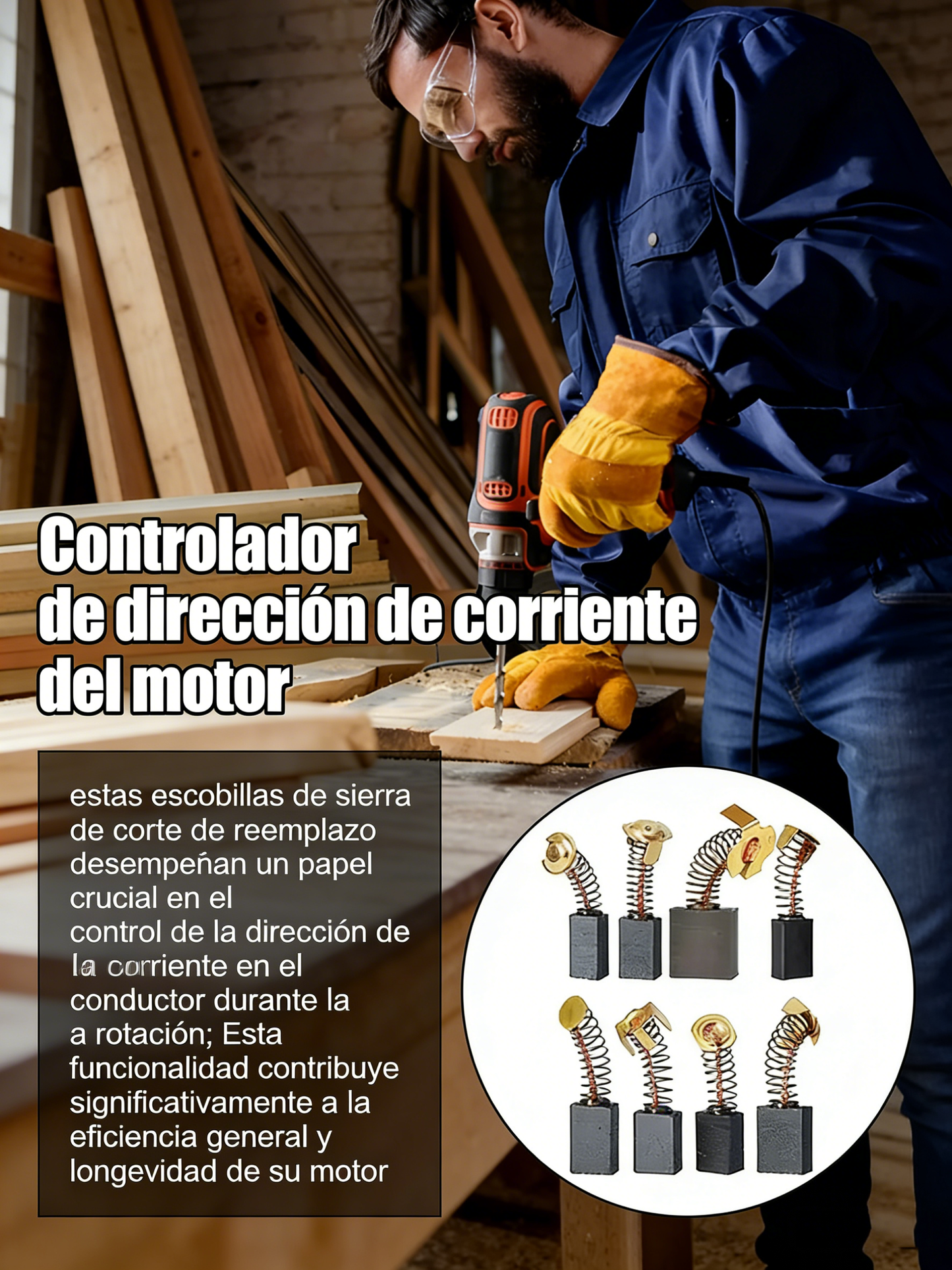 ⚙️🔧 Juego de Escobillas de Carbón para Herramientas Eléctricas – Compatibles y Duraderas | ¡Compra Más y Ahorra Más! 💥💰