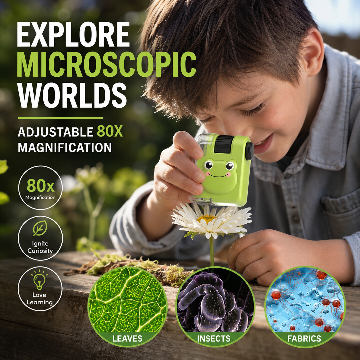 🔥¡Se vende rápido! – ¡55% de descuento!🎁 Microscopio educativo portátil para niños