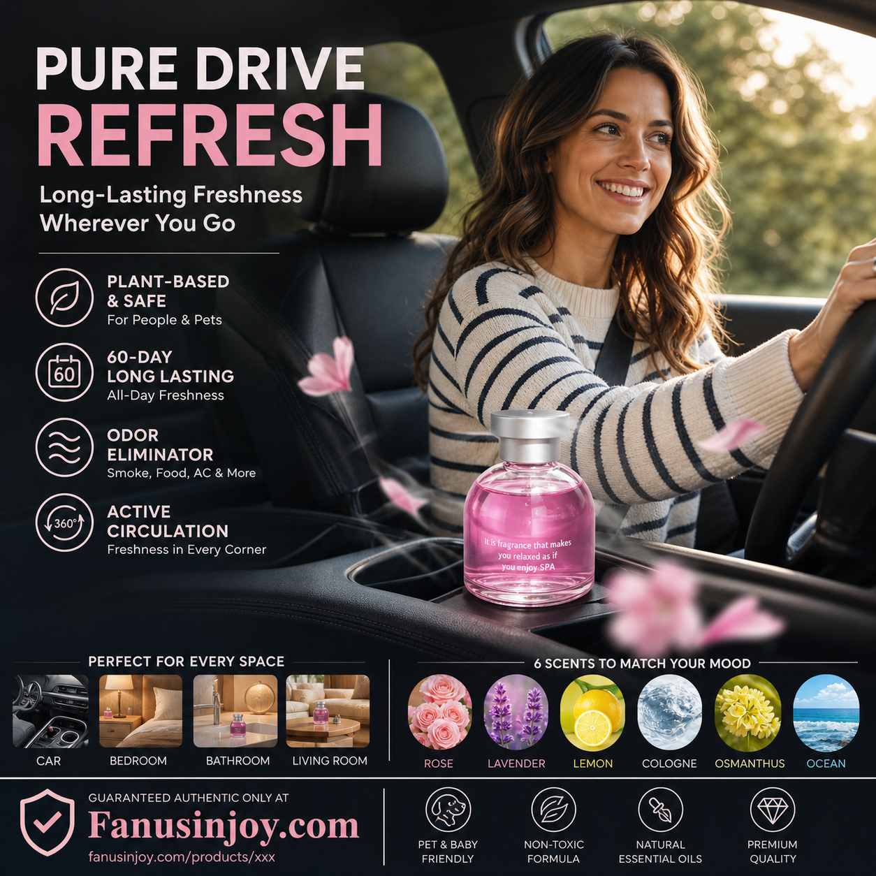 ✨️✨️Amazing 50% OFF！🌺Premium Fragrance for Fresh Air！🚗Long Lasting Car Perfume