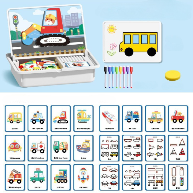 🎨 Puzzles Magnéticos de Vestir para Caras - Juego Educativo de Doble Cara para Niños, Ideal para Viajes y Aprendizaje Creativo ✨🧒