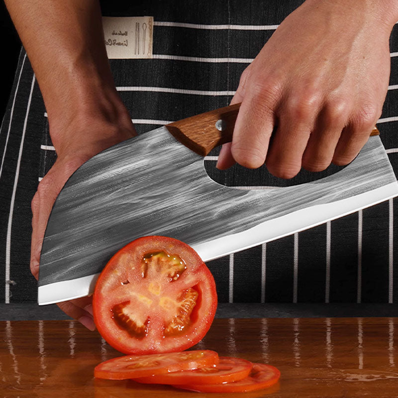 Cuchillo de cocina de acero inoxidable multifuncional que ahorra esfuerzo