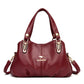 Women's genuine leather tote bag with large capacity