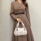 Women's genuine leather tote bag with large capacity