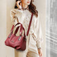 Women's genuine leather tote bag with large capacity