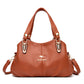Women's genuine leather tote bag with large capacity
