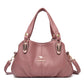 Women's genuine leather tote bag with large capacity