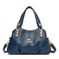 Women's genuine leather tote bag with large capacity