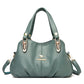 Women's genuine leather tote bag with large capacity