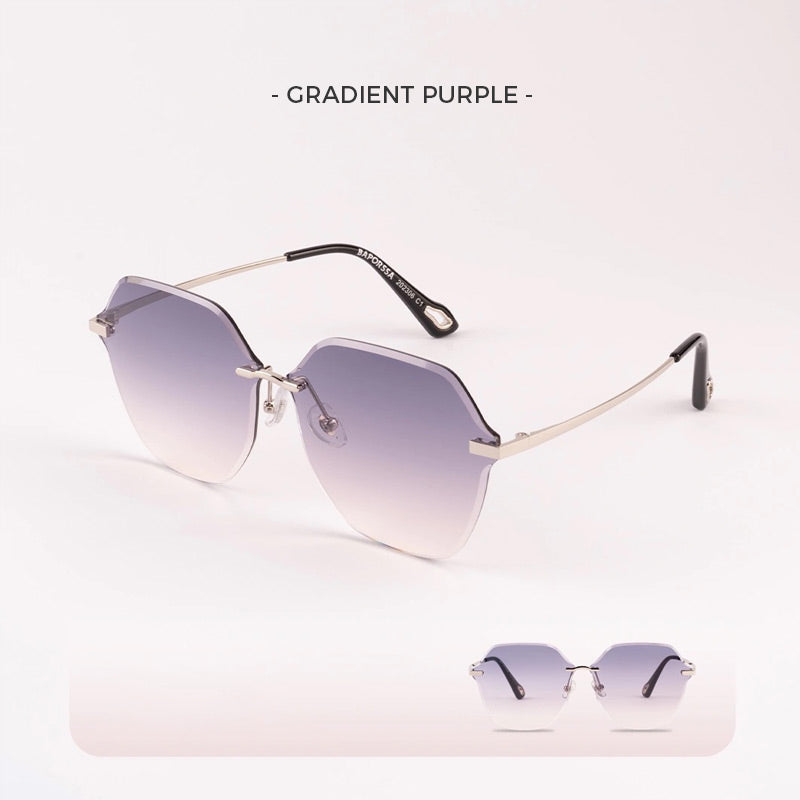 Gafas de sol polarizadas sin montura con protección UV a la moda