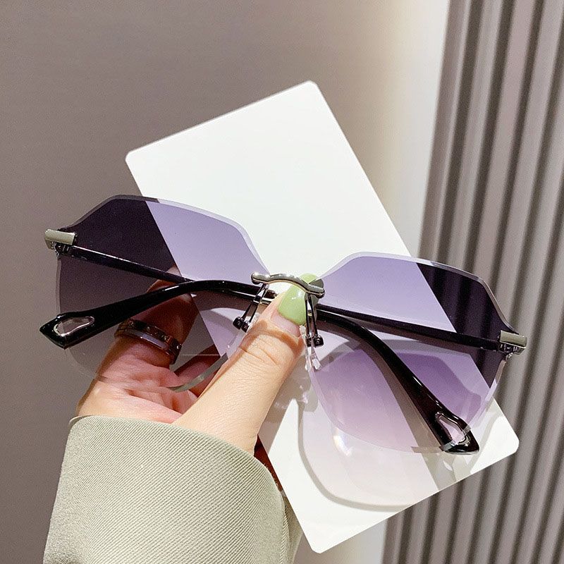 Gafas de sol polarizadas sin montura con protección UV a la moda