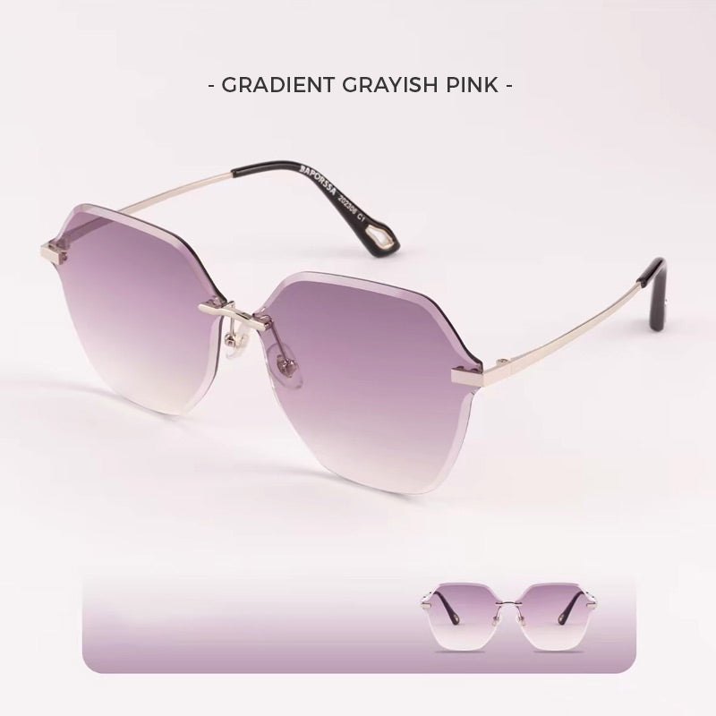 Gafas de sol polarizadas sin montura con protección UV a la moda