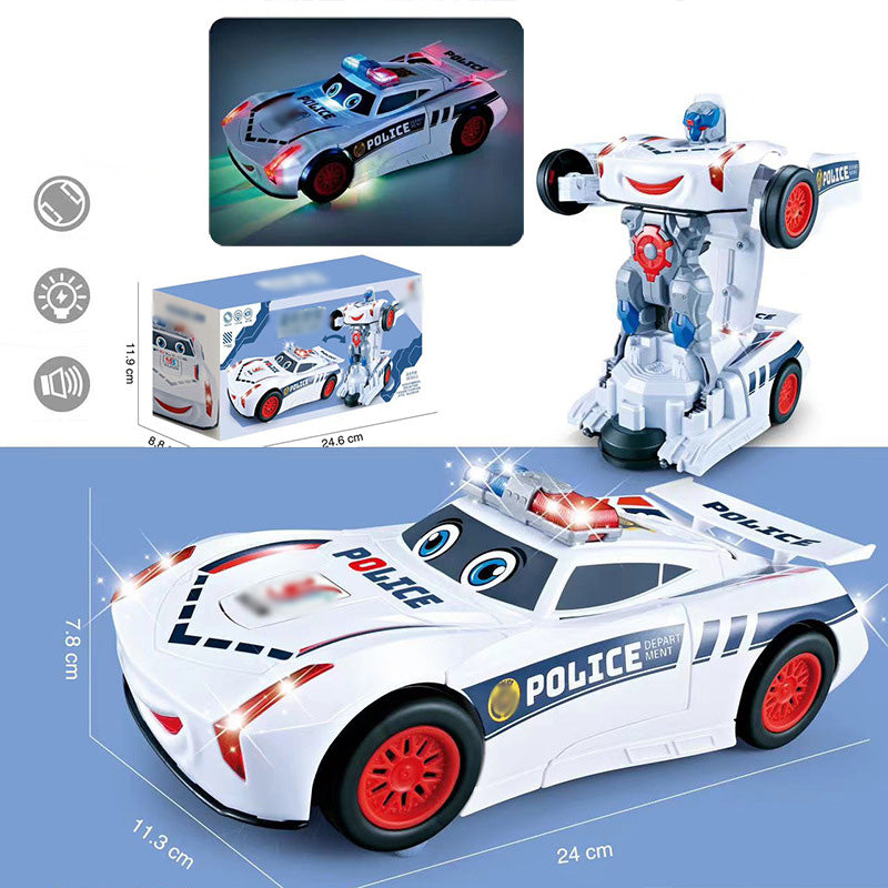 ⏳50% de descuento por tiempo limitado⏰Coche de policía eléctrico de juguete de deformación universal🎁El mejor regalo para niños🥳
