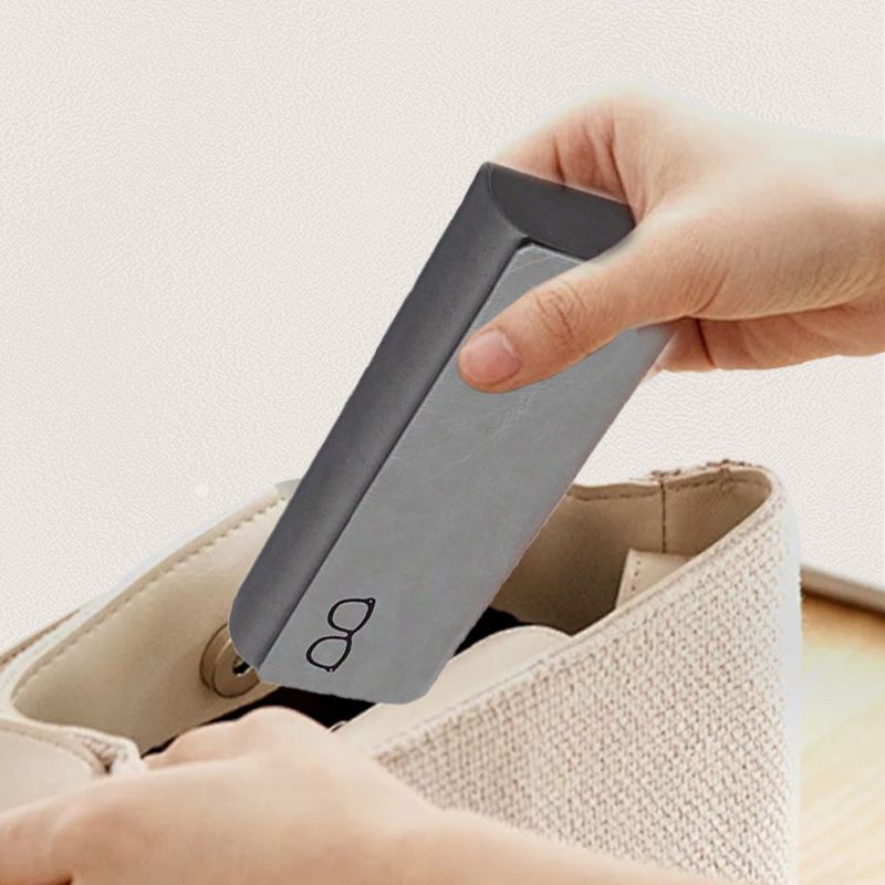 Estuche Minimalista de Cuero Rígido para Gafas