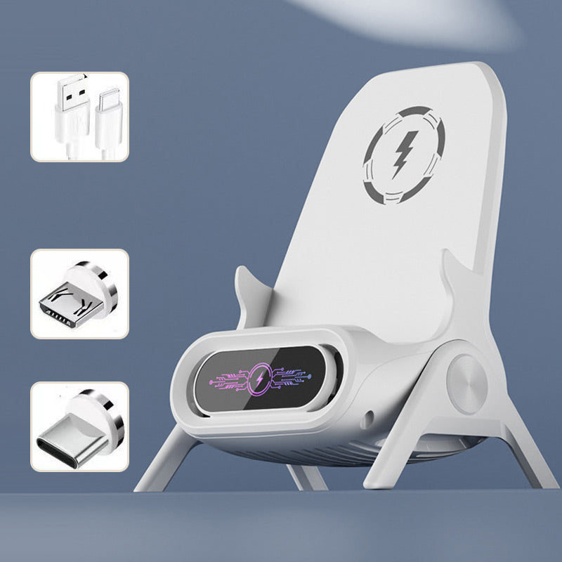 🔥 50 % DE DESCUENTO 🎁 Soporte multifuncional inalámbrico con cargador rápido para teléfono