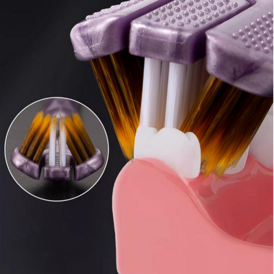 Cepillo de dientes de limpieza multiángulo Tri-Head