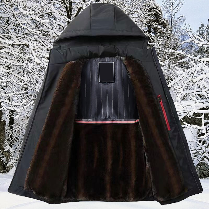 🔥Parka térmica con capucha gruesa para hombre