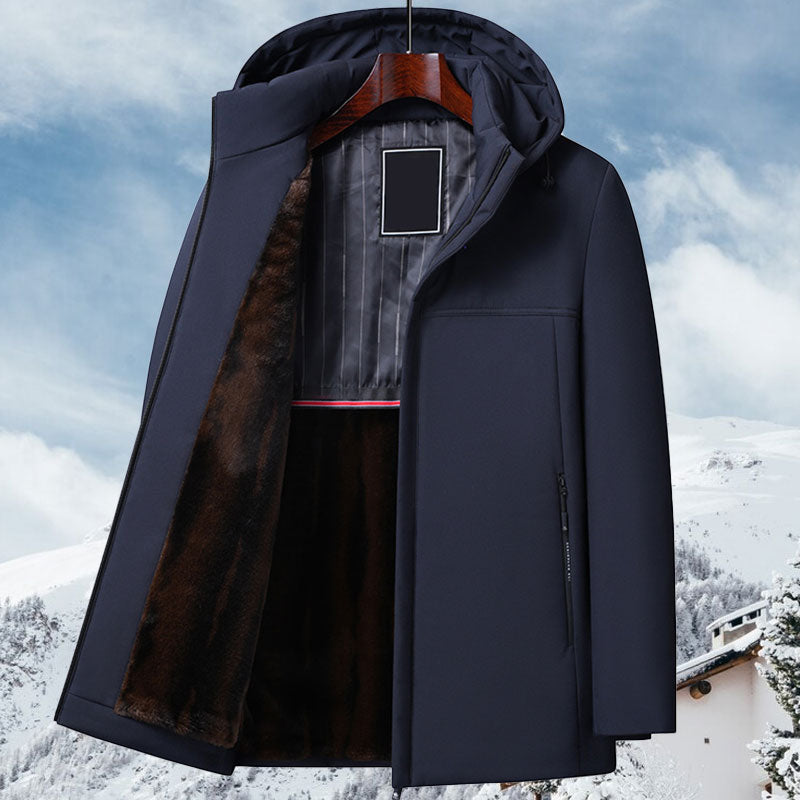 🔥Parka térmica con capucha gruesa para hombre