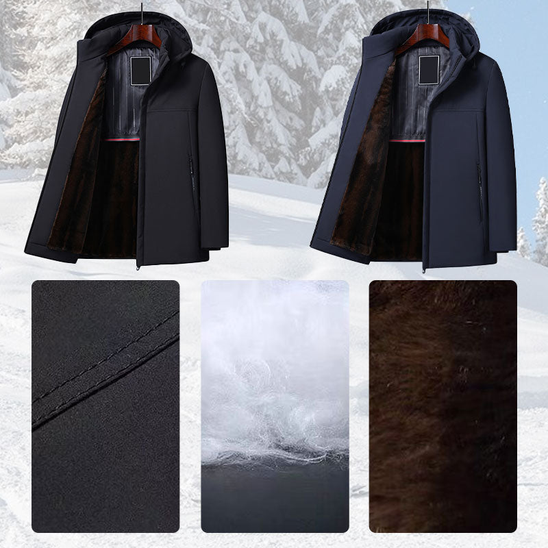 🔥Parka térmica con capucha gruesa para hombre