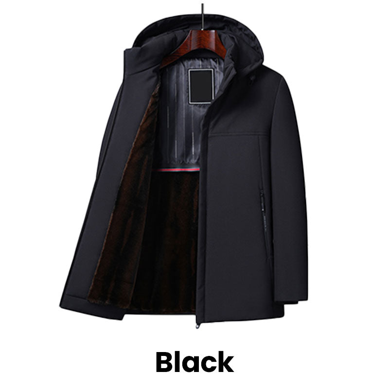 🔥Parka térmica con capucha gruesa para hombre