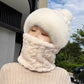 ❄️Especiales de invierno❄️Bufanda y gorro de felpa abrigados y resistentes al viento para mujer