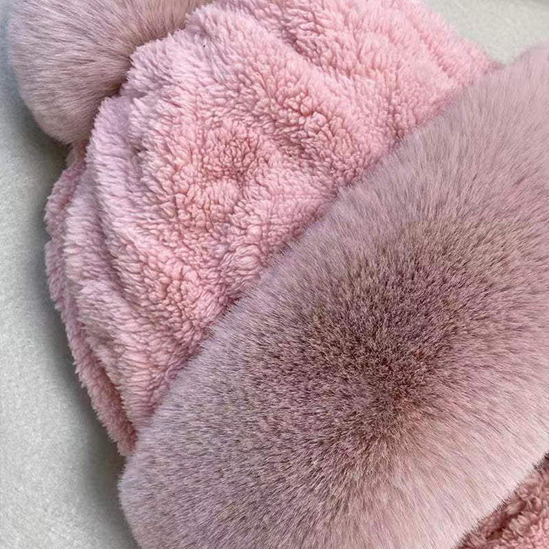 ❄️Especiales de invierno❄️Bufanda y gorro de felpa abrigados y resistentes al viento para mujer