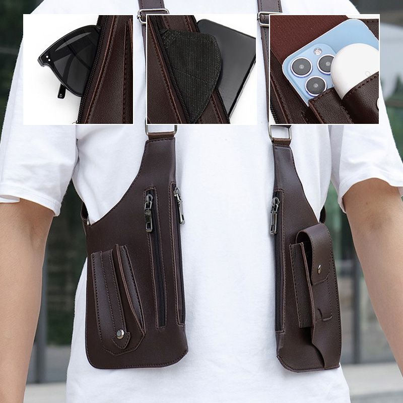 🔥2026 NUEVO A LA VENTA🔥 Bolso táctico antirrobo para hombre - Correas dobles para los hombros, múltiples bolsillos y resistente al agua 🎒🛡️