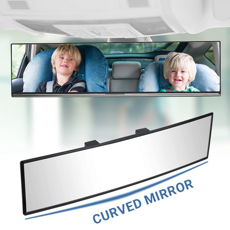 🚗👁️ Espejo retrovisor curvo ancho para automóvil: visión gran angular, fácil instalación y ajuste universal (¡conducción segura con mayor visibilidad!)