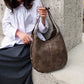Winter limited🌸 time sale💕 retro style soft leather large capacity ladies shoulder bag