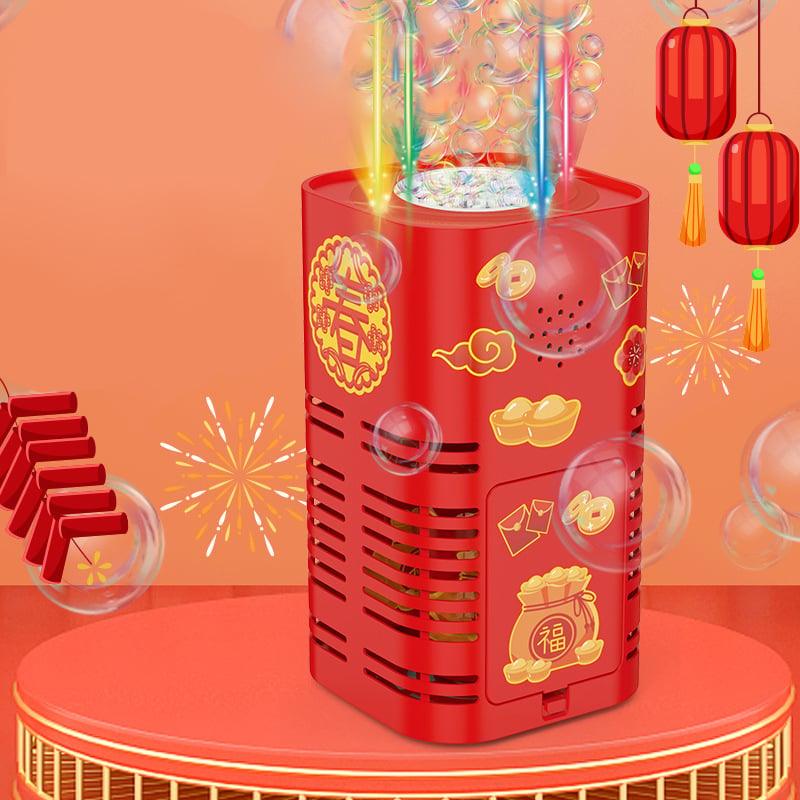 🥳Feliz Año Nuevo🔥 Máquina de burbujas iluminada