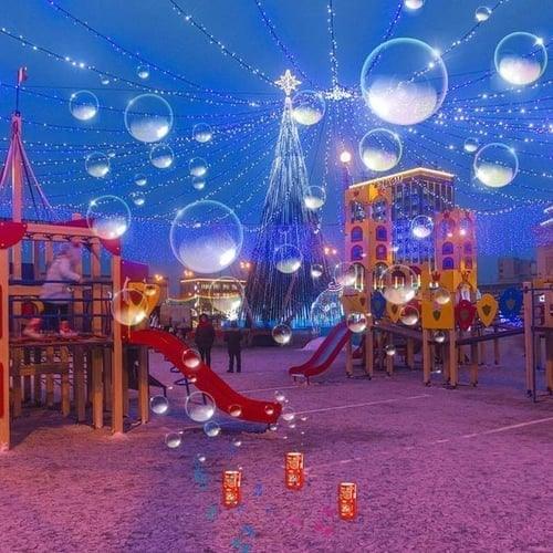 🥳Feliz Año Nuevo🔥 Máquina de burbujas iluminada