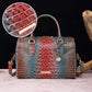 Luxurious crocodile embossed PU leather crossbody bag