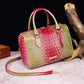 Luxurious crocodile embossed PU leather crossbody bag