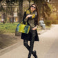 Luxurious crocodile embossed PU leather crossbody bag
