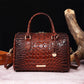 Luxurious crocodile embossed PU leather crossbody bag