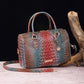 Luxurious crocodile embossed PU leather crossbody bag