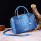 Luxurious crocodile embossed PU leather crossbody bag