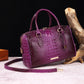 Luxurious crocodile embossed PU leather crossbody bag