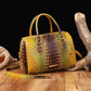 Luxurious crocodile embossed PU leather crossbody bag
